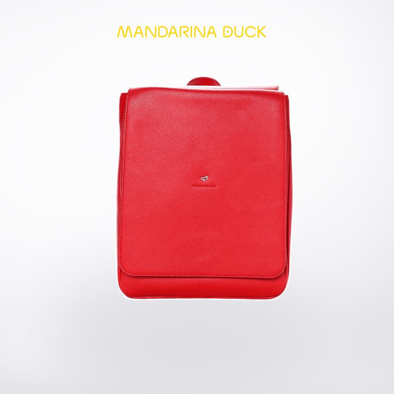 Mandarina Duck/意大利鸳鸯时尚复古休闲双肩包背包大容量学生女