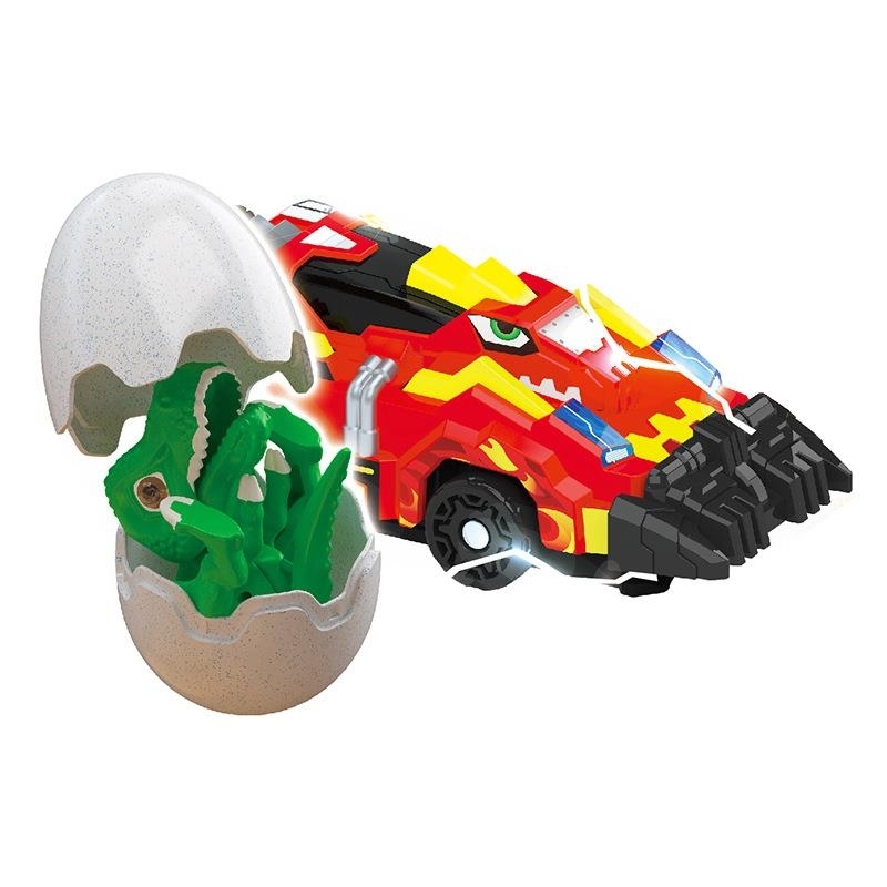 爆龙战车爆变恐龙触发币激发爆龙跳跃翻转赛车变形组合玩具 舒服