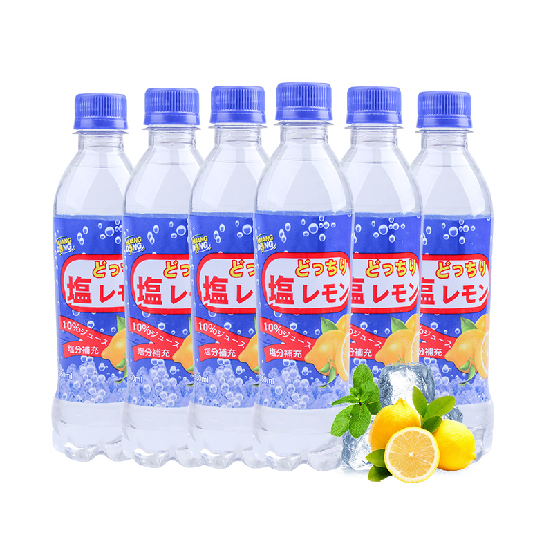 越南进口网红碳酸饮料品晃动盐汽水360ml*12瓶装咸味柠檬汁味