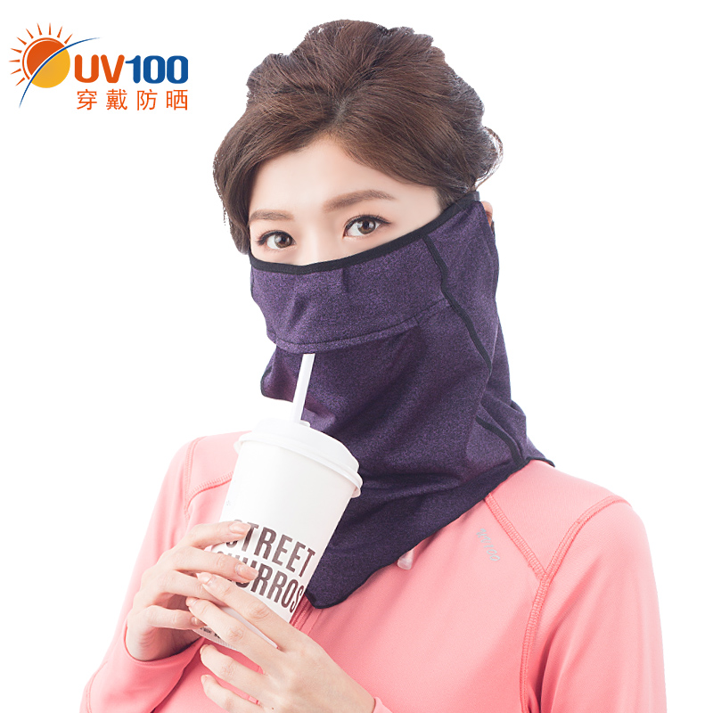 UV100防晒头巾男女2018新款防紫外线户外夏凉感遮阳遮脸面罩81337