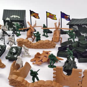 儿童玩具战争军事模型套装塑料小兵人士兵军队团基地场景特种部队