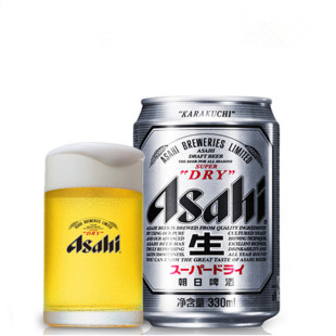 日本asahi/朝日超爽啤酒330ml*24罐 国产 整箱江浙沪包邮