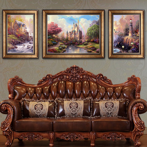 class=h>装饰画 /span>山水风景组合三联画沙发背景墙面油画餐厅 span