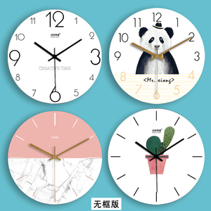 钟表 span class=h>挂钟 /span>客厅创意北欧式时钟卧室现代简约田园