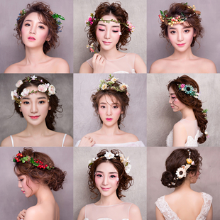 罗门新娘花环头饰唯美森女头花 韩式结婚发饰6210647