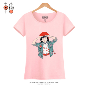 2018夏装新款女纯棉圆领T恤衣服短袖韩版学生个性百搭打底衫上衣女装T恤