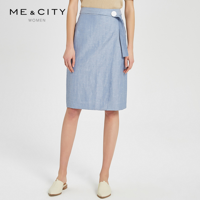 MECITY女装2019夏季新款不规则很仙的小众半身裙