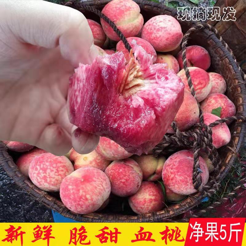 血桃桃子新鲜雪桃孕妇水果脆桃毛桃时令当季水蜜桃非油桃黄桃五斤