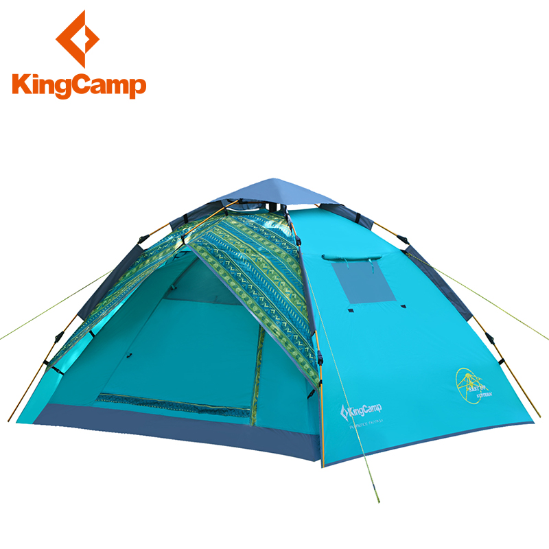 kingcamp全自动帐篷沙滩户外露营双人帐篷铝合金帐篷户外 3人-4人