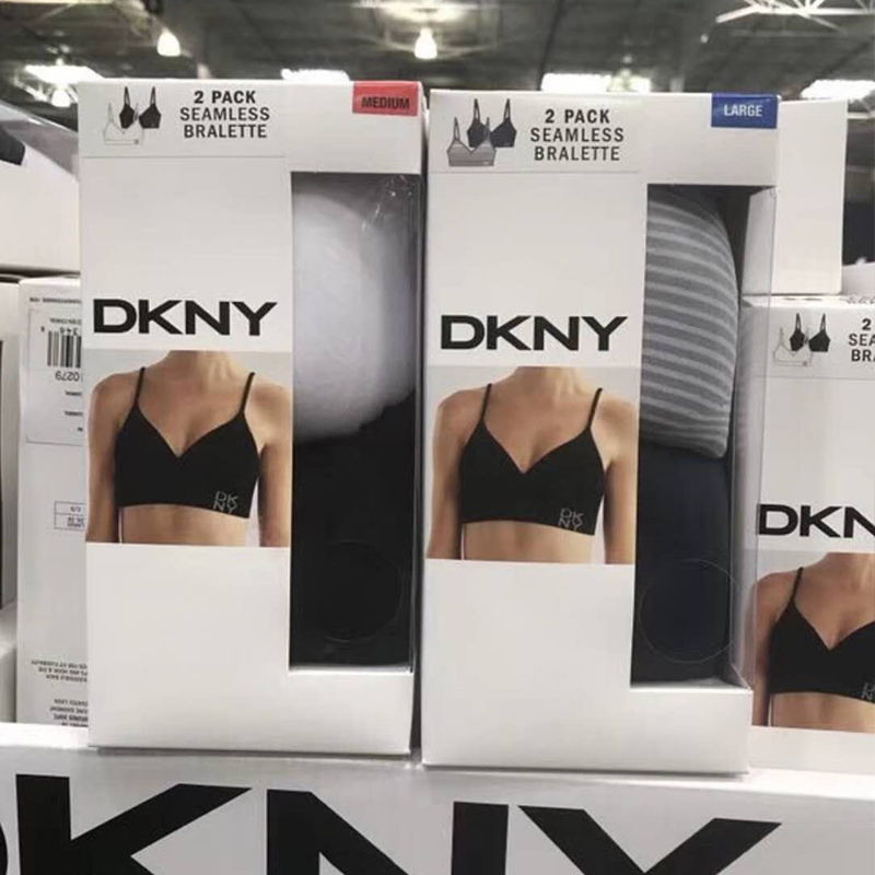 美国DKNY文胸女士无痕内衣无钢圈可调节胸垫可拆卸 2只装代购