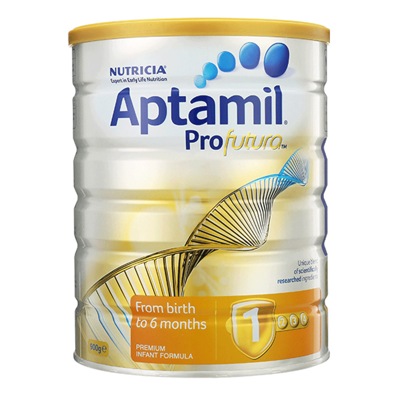 【直营】德国Aptamil爱他美进口新西兰版白金婴儿奶粉1段 900克