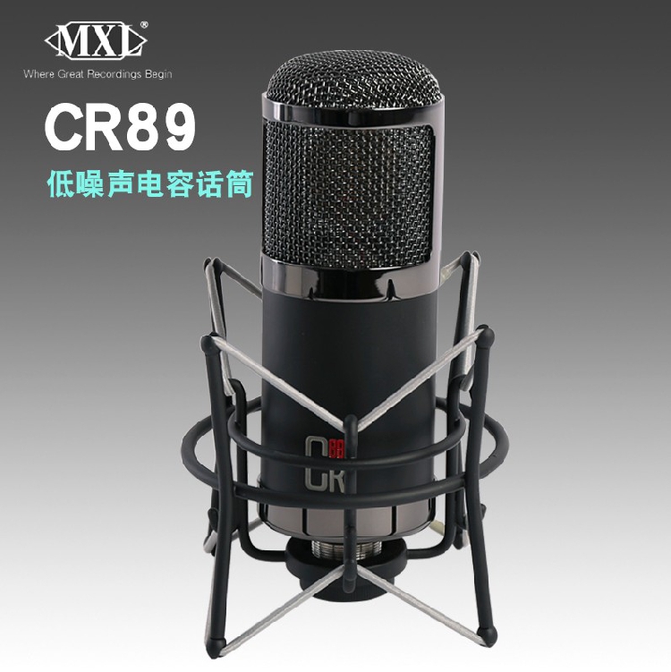 行货MXL麦克思乐CR89 大振膜人声专业录音电容话筒 配音话筒