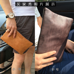 男士真皮手包信封包软皮休闲头层牛皮男包手拿包大容量新手抓包手包
