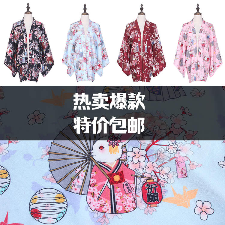 夏季夏日祭软妹少女可爱和服日系日本羽织浴衣和风外套日常jk外搭