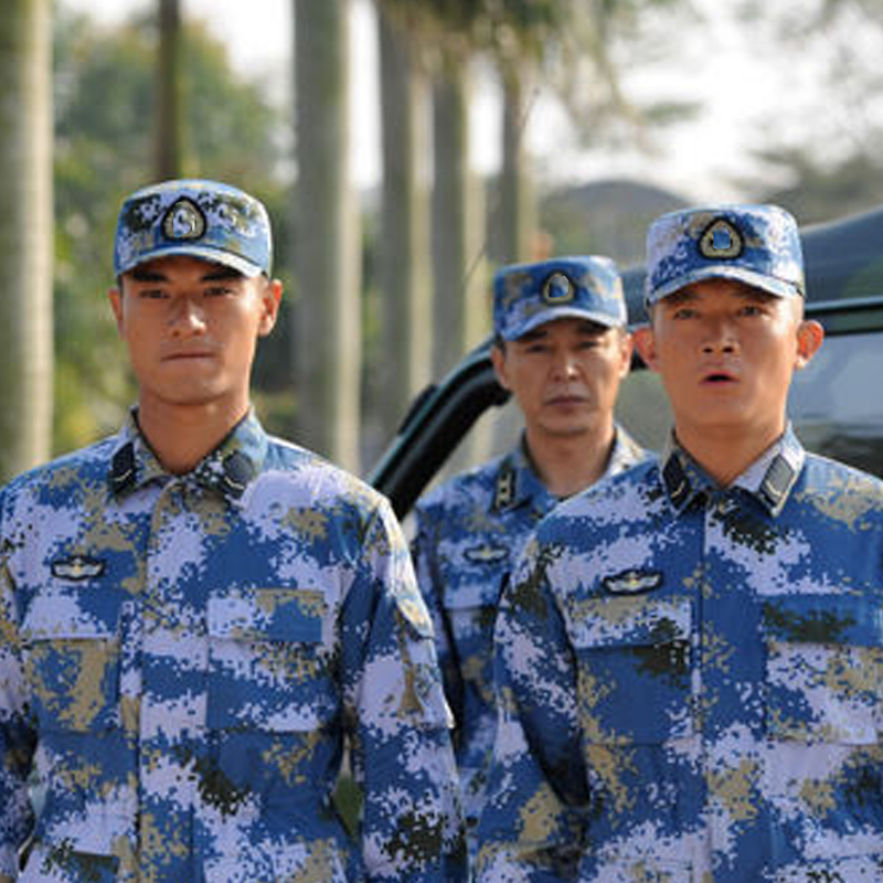 配发正品海军军装秋季户外迷彩服套装男中国特种兵作训服耐磨加厚