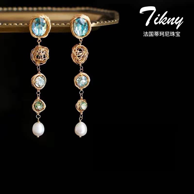 法国轻奢珠宝品牌Tikny蒂珂尼淡水珍珠14K注金耳钉【戴妃系列】