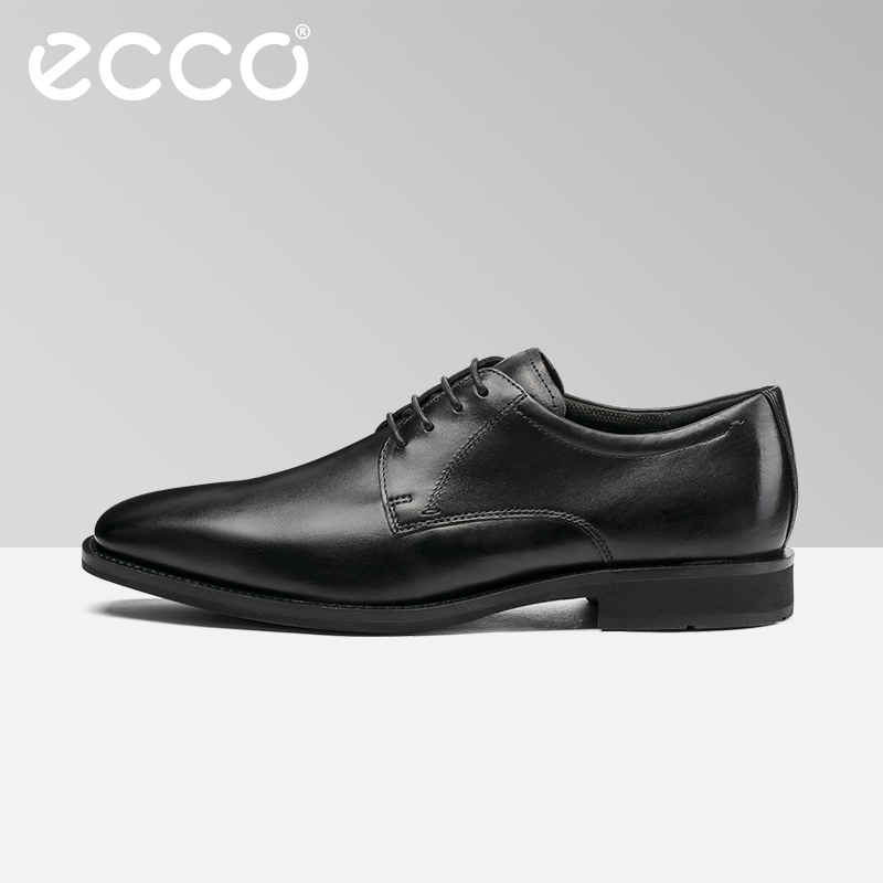ECCO爱步英伦青年正装皮鞋男 时尚潮鞋子商务德比鞋 卡尔翰640704