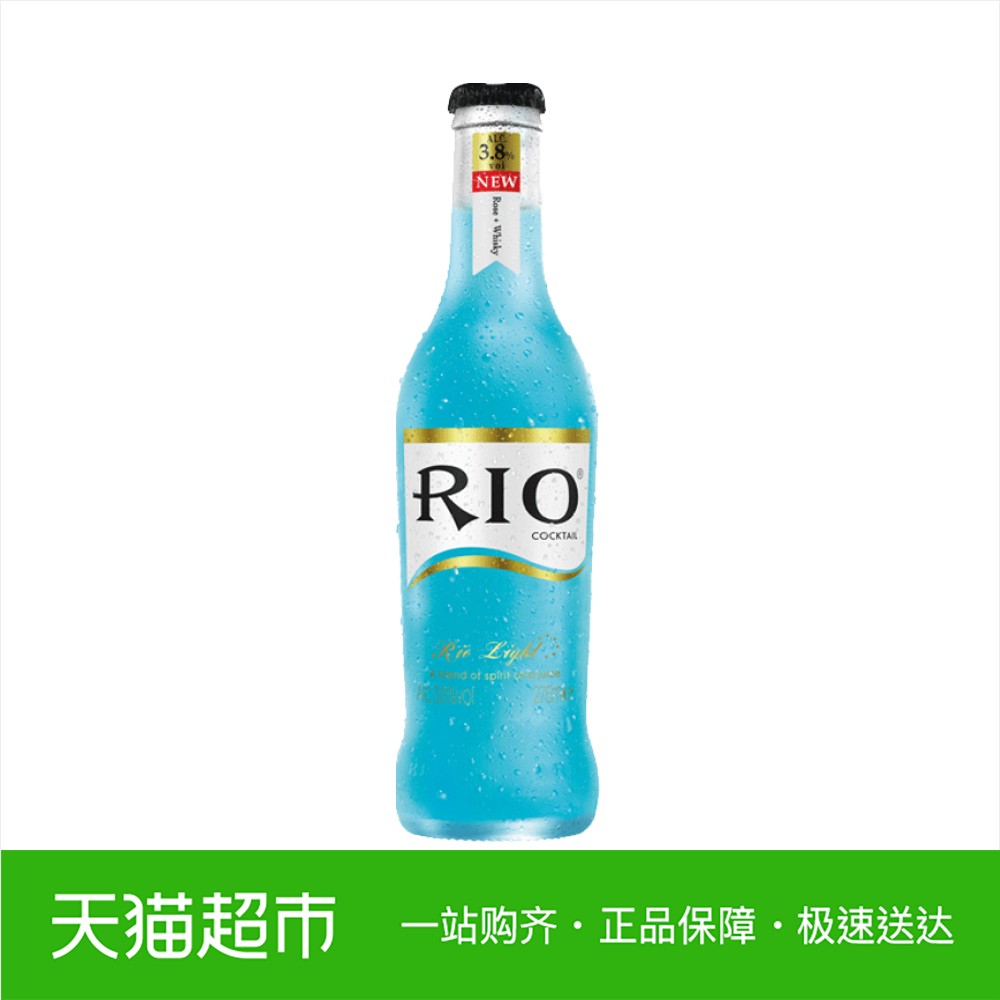 RIO预调酒 锐澳3.8度蓝玫瑰威士忌味鸡尾酒275ml/瓶