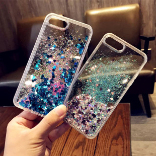 亮片流沙手机壳苹果7plus女款液体动态iphonex闪粉6puls潮8定制软