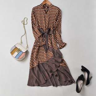 品牌连衣裙女2018新款春装高档