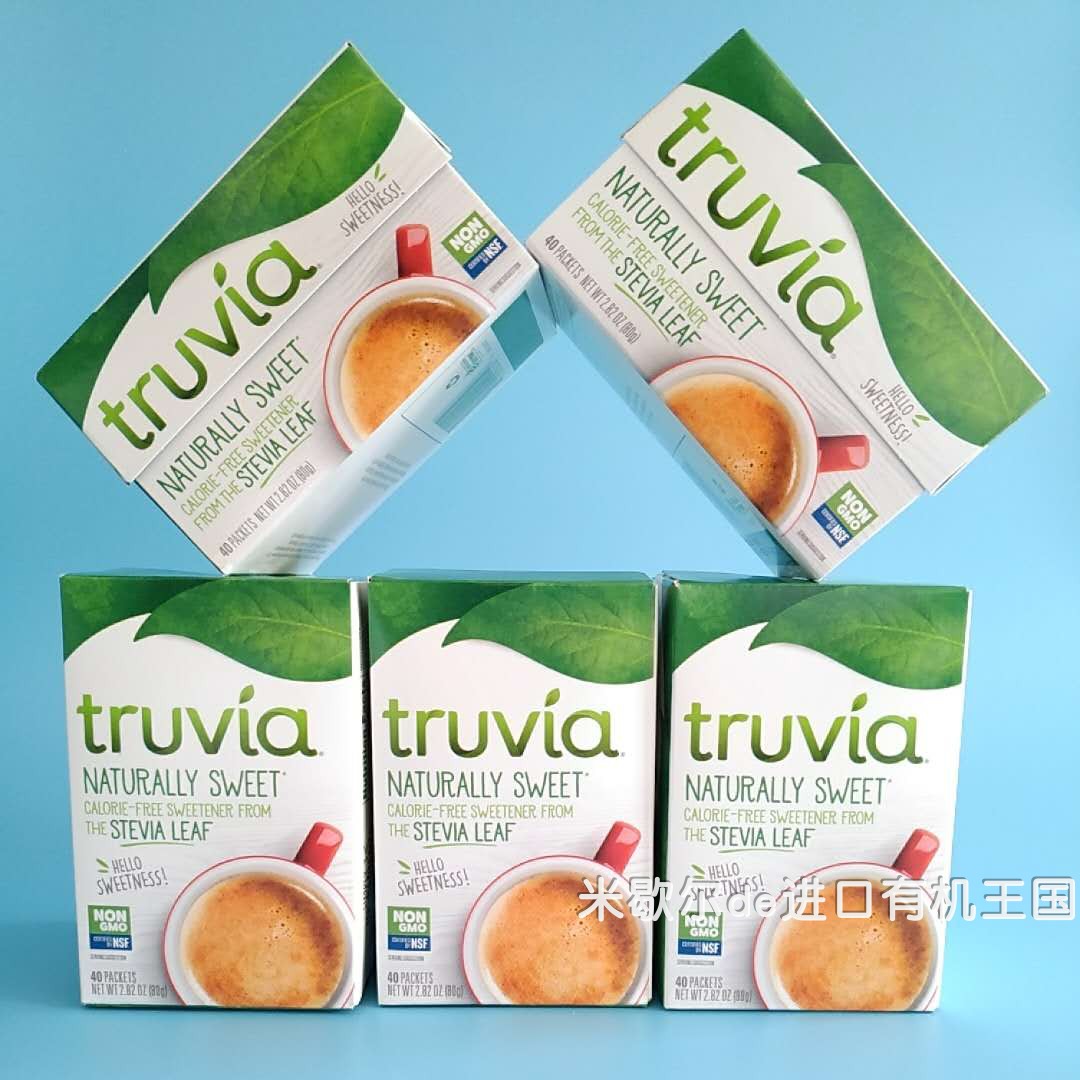 Truvia Stevia天然甜叶菊糖代糖零卡里路菊糖无糖甜味剂40包