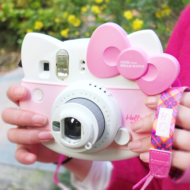 富士一次成像美颜自拍胶片相机mini9 hellokitty配拍立得相纸粉色