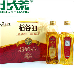 北大荒 建三江 稻谷油 稻米油 米糠油 谷维素 800ml 每盒4瓶团购
