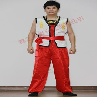 男士民族舞服装秧歌服二人台二人转演出服腰鼓舞台服装舞龙灯服装