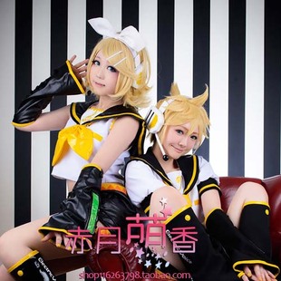 现货v家镜音双子姐姐镜音铃rin镜音弟弟len镜音连cosplay假发