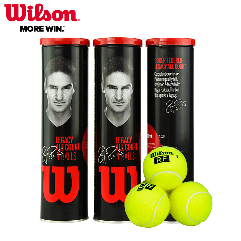 Wilson威尔胜网球 比赛网球 RF 费德勒签名款桶装球4只装
