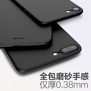 Benks苹果7Plus手机壳iPhone7磨砂全包男女款简约中国红6S超薄P七个性手机壳