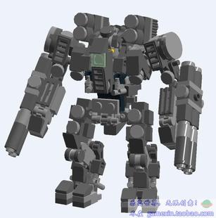 lego乐高创意搭建图纸 可搭乘1人仔的重装机器人创意图 lego moc