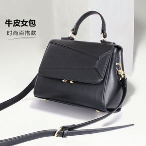 威科什2017新款女包时尚牛皮单肩包百搭简约手提斜挎包女士包包时尚女包