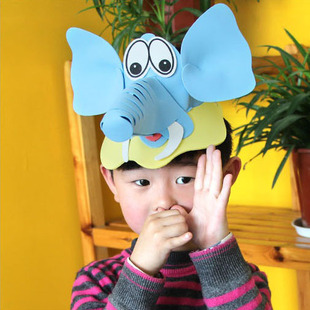 六一儿童节幼儿园卡通动物帽子头饰亲子游戏话剧演出表演面具道具