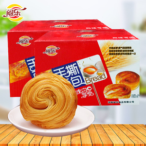 闽乐手撕面包原味4斤早餐蛋糕点软小面包蒸零食品整箱2kg美食小吃美食手撕面包