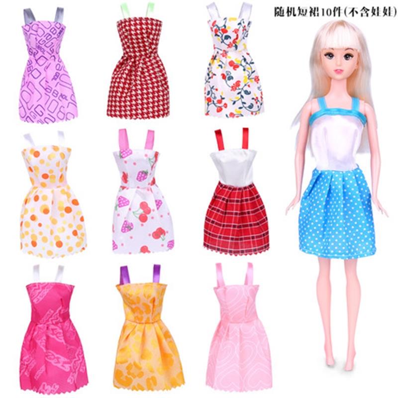 芭比娃娃裙子衣服 span class=h>短裙 /span>洋芭比玩具配件12关节可