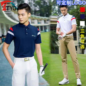 高尔夫衣服男短袖高尔夫球服装男短袖t恤男士