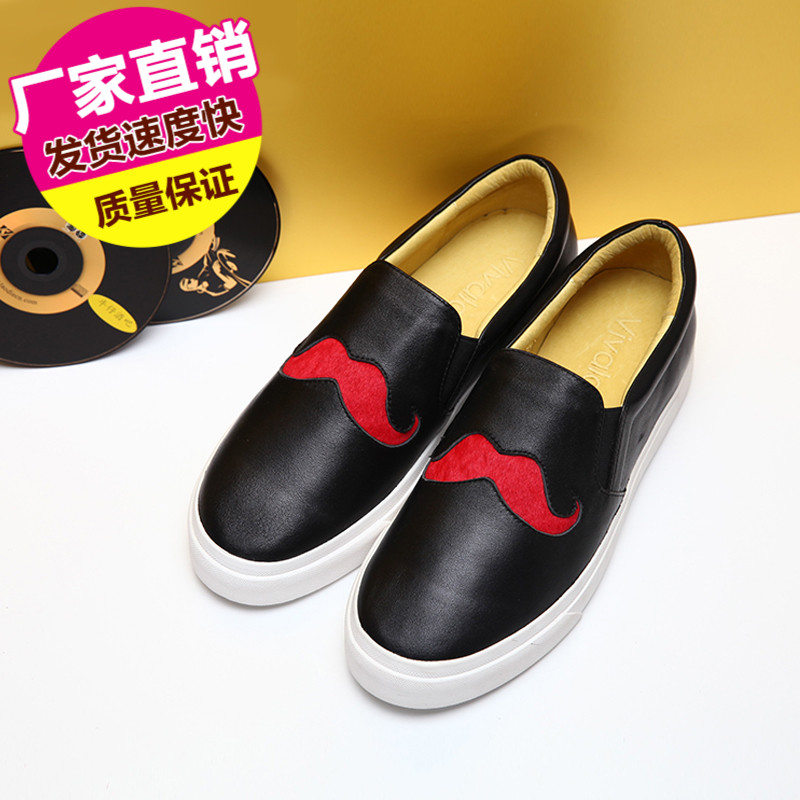 Vivala Daftar Sepatu Wanita Musim Semi Musim Gugur Gaya Lazy Person Sepatu Kepala Lapis Kulit Horsehair Joy Berkat Sepatu Datar bagian Bawah Meningkatkan Gao Ujung Tajam Sepatu Wanita-Internasional