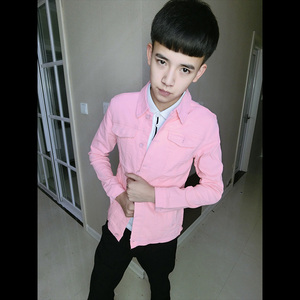 2017秋季新款青年牛仔外套快手红人赵中阁同款休闲 span class=h>男装