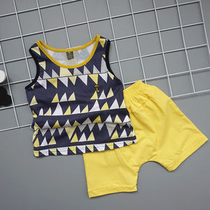 【儿童无袖t恤男童背心套装价格】最新儿童无