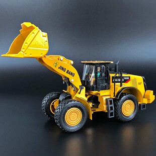 合金工程车轮式铲车铲土推土装载机精致合金仿真汽车摆件玩具模型