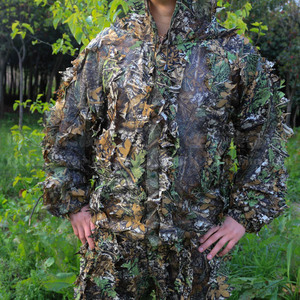 伪装服丛林吉利服迷彩服打猎观鸟狩猎隐身枫叶披风伪装衣军迷套装