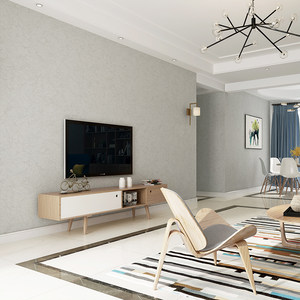 简约现代纯色客厅墙纸蚕丝灰色北欧素色卧室无纺布电视背景墙壁纸