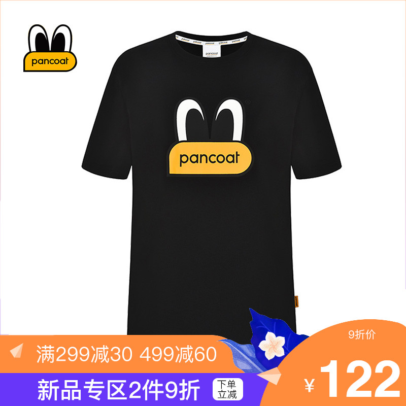 PANCOAT短袖2019春季新品时尚印花时尚潮流情侣款T恤PCATE191002U