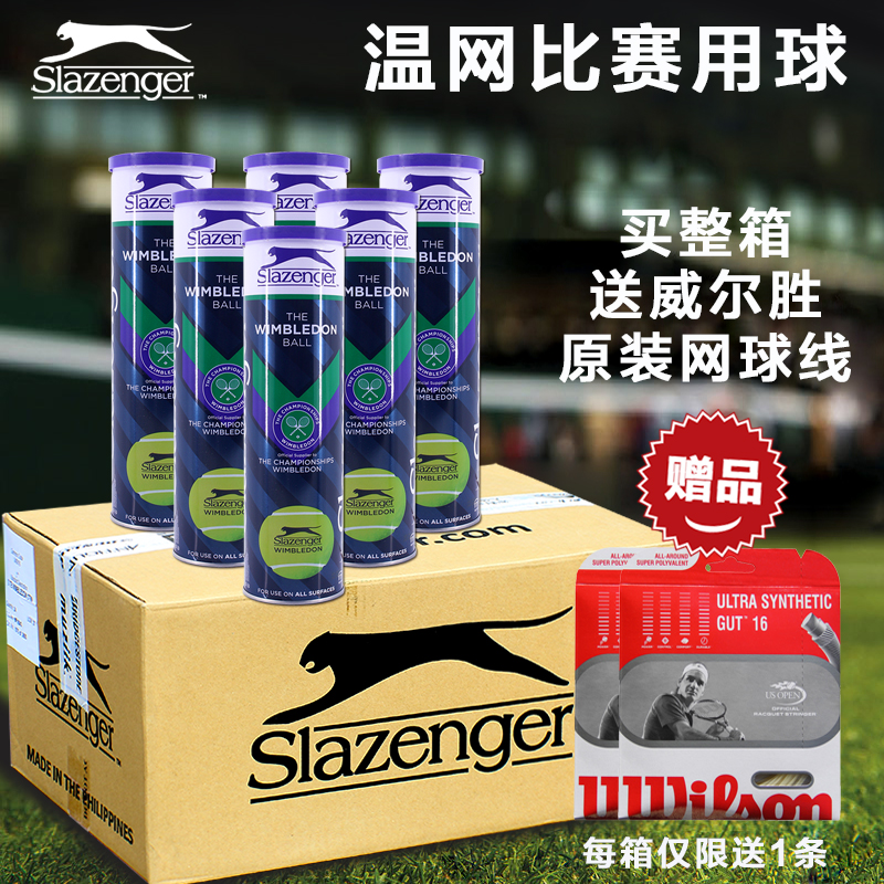 Slazenger/史莱辛格网球整箱温网澳网法网比赛网球训练球24罐整箱