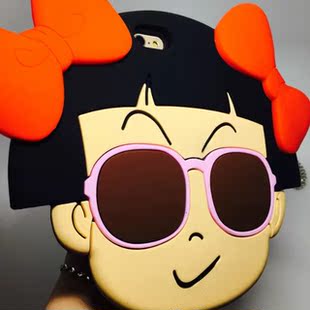 草菇妹妹超大硅胶套iphone6创意卡通软壳8保护套苹果6plus手机壳7