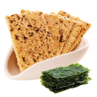 薄脆紫菜饼干5斤整箱散装早餐零食海苔饼干独立小包装葱油饼糕点