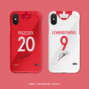 波兰足球国家队皮什切克手机壳莱万球衣iphonexs华为p20荣耀10x20