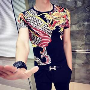 【带龙图案的衣服男短袖t恤价格】最新带龙图