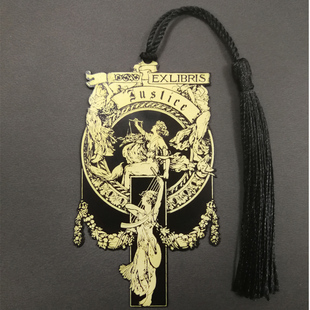 正品 正义之美书签(黑金)法律出版社 欧洲正义女神为内容藏书票书签